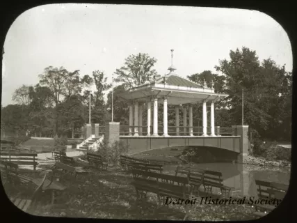 Transparency, Lantern-slide - Music Stand, Bell Isle - Detroit