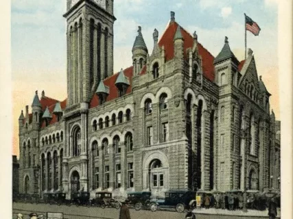 Postcard - Post Office, Detroit, Mich.