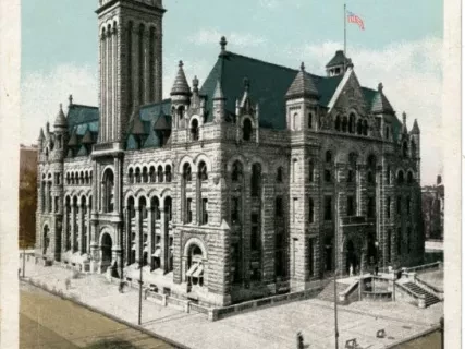 Postcard - Post Office, Detroit, Mich.