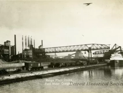 Postcard - Rouge Plant Docks, Ford Motor Company