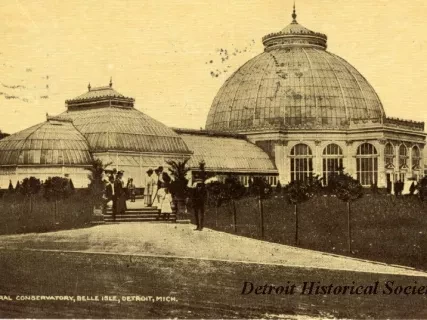 Postcard - Floral Conservatory, Belle Isle, Detroit, Mich.