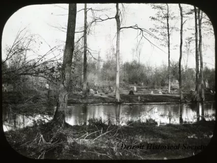 Transparency, Lantern-slide - Near the River Rouge, Sand Hill