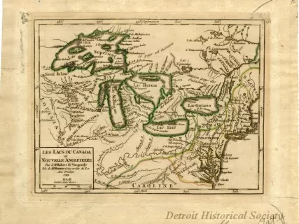 Map - Les Lacs du Canada et Nouvelle Angleterre
[The Lakes of Canada and New England]