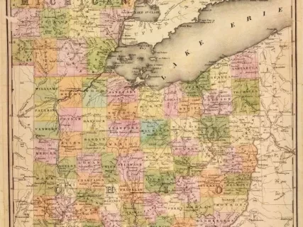 Map - Map of Ohio and the settled parts of Michigan.