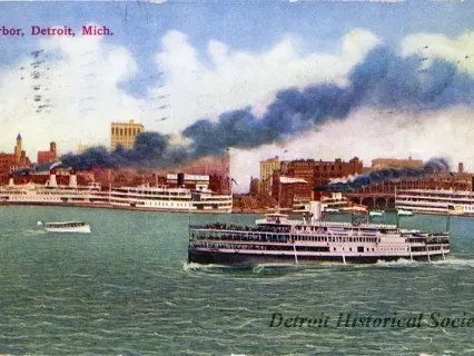Postcard - Harbor, Detroit, Mich. - Harbor, Detroit, Mich.