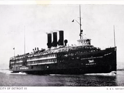 Postcard - Str. City of Detroit III, D. & C. Navigation Co. - Str. City of Detroit III