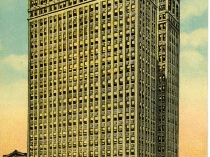 Postcard - Dime Savings Bank Building, Detroit, Mich.