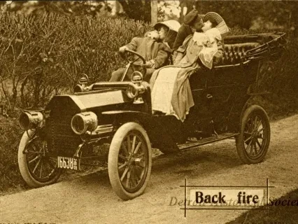 Postcard - Back fire.