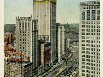 Postcard - Cadillac Square Detroit, Mich.