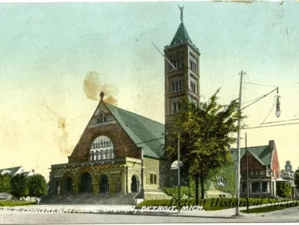 Postcard - First Congregational Church, Detroit, Mich. - First Congregational Church, Detroit, Mich.