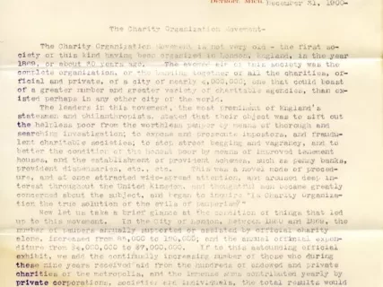 Letter - Detroit Association of Charities