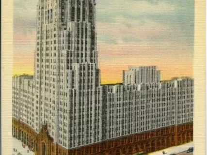 Postcard - Fisher Building, Detroit, Mich.