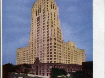 Postcard - Fisher Building, Detroit, Mich.