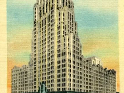 Postcard - Fisher Building, Detroit, Mich.