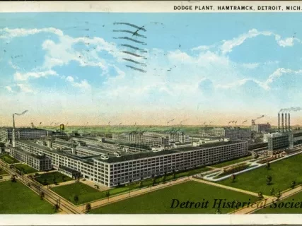Postcard - Dodge Plant, Hamtramck, Detroit, Mich.