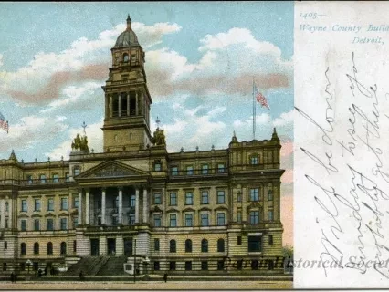 Postcard - Wayne County Building, Detroit, Mich.