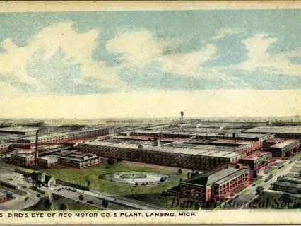 Postcard - Bird's Eye of REO Motor Co.s Plant Lansing Mich.