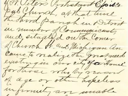 Letter - The Arnold Home for the Aged and Hospital for Incurables