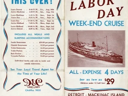 Brochure - D&C Lake Lines Big Labor Day Week-End Cruise