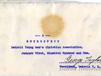 Envelope - A Retrospect - Detroit Young Men's Christian Association