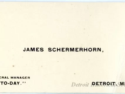 Card, Business - James Schermerhorn