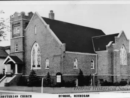 Postcard - Presbyterian Church, Ecorse, Michigan