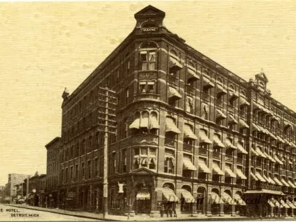 Postcard - Wayne Hotel, Detroit, Mich.