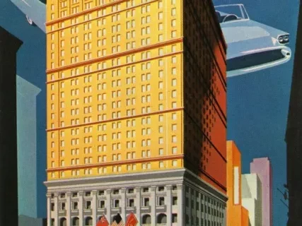 Postcard - Detroit: The Sheraton-Cadillac Hotel