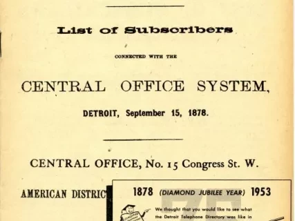 Directory, Telephone - The Speaking Telephone!
List of Subscribers connected with the Central Office System