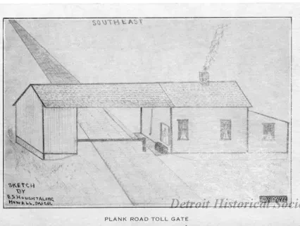 Postcard - Plank Road Toll Gate