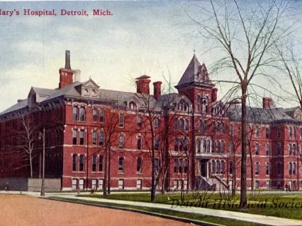 Postcard - St. Mary's Hospital, Detroit, Mich. - St. Mary's Hospital, Detroit, Mich.