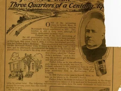 Handbill - Interesting History Began more than Three Quarters of a Century Ago