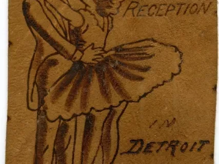 Postcard - Am Glad to Report a Warm Reception in Detroit Mich