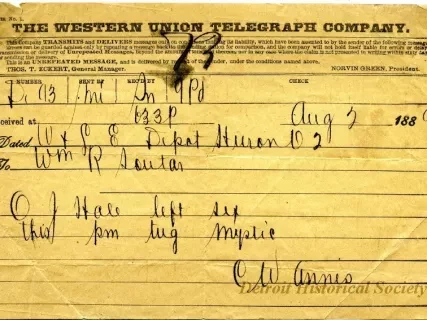 Telegram - The Western Union Telegraph Company