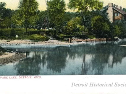 Postcard - Palmer Park Lake, Detroit, Mich.