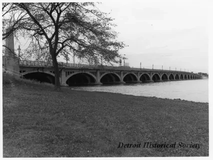 Print, Photographic - "Belle Isle Bridge with Detroit Shoreline in the Distance"
