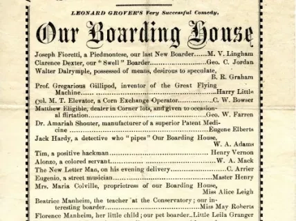 Program, Theater