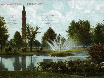 Postcard - Water Works Park, Detroit, Mich. - Water Works Park, Detroit, Mich.