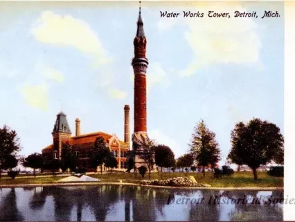 Postcard - Water Works Tower, Detroit, Mich. - Water Works Tower, Detroit, Mich.