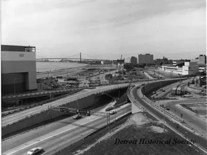 Print, Photographic - Riverfront Looking West From Cobo Hall