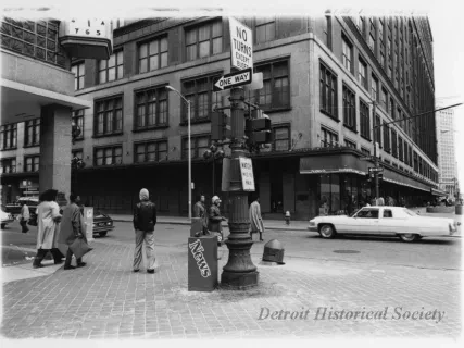 Print, Photographic - Northeast Corner of Woodward and Grand River, Looking Southeast