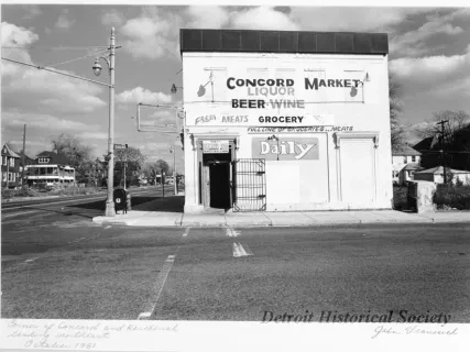 Print, Photographic - Corner of Concord and Kercheval, looking northeast