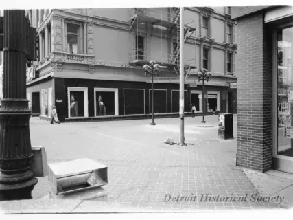 Print, Photographic - Northwest Corner of State and Woodward, Looking Southeast