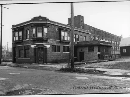 Print, Photographic - Milo's Bar, S.W. Corner of St. Aubin and E. Grand Blvd.