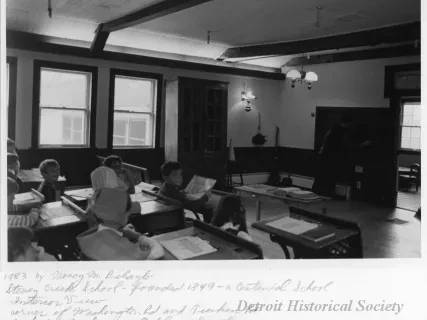 Print, Photographic - Stoney Creek School - founded 1849 - a centennial school; Interior View