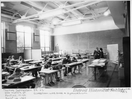 Print, Photographic - Thomas Jefferson Jr. H.S. - Classroom was once a Gymnasium