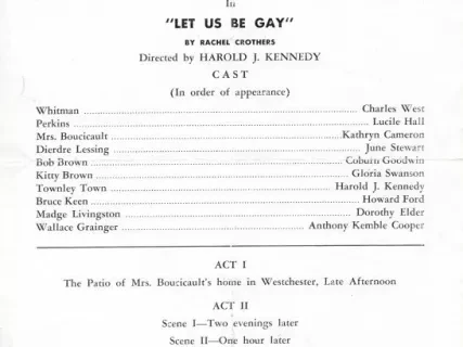 Program, Theater