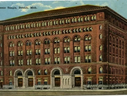 Postcard - Masonic Temple, Detroit, Mich.