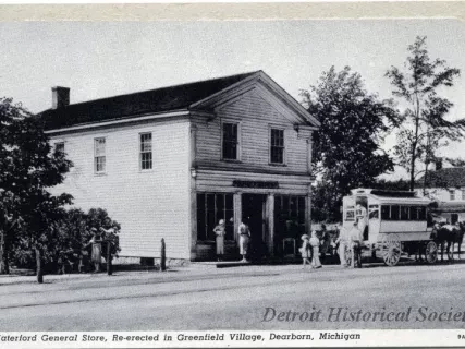 Postcard - Waterford General Store, Re-erected in Greenfield Village, Dearborn, Michigan