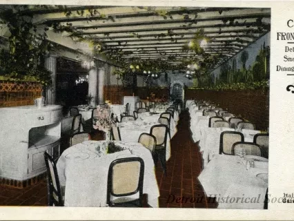 Postcard - Cafe Frontenac, Detroit's Smartest Dining-place
Italian Garden.